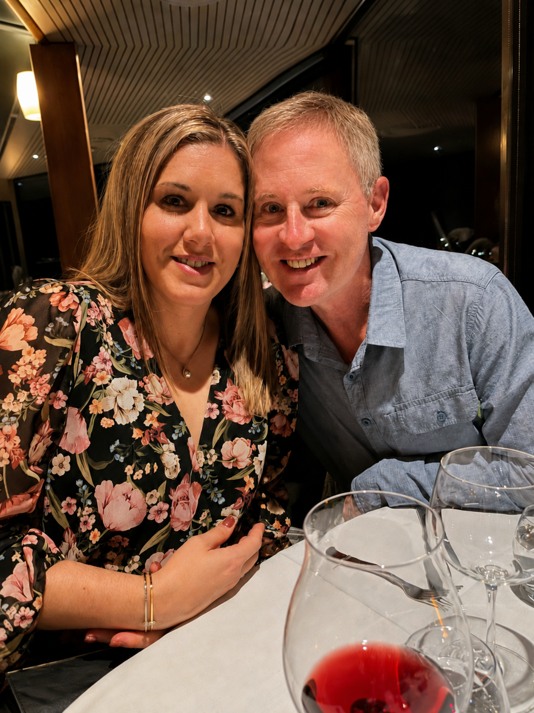 Michael and Adele Williams sharing Barossa wine